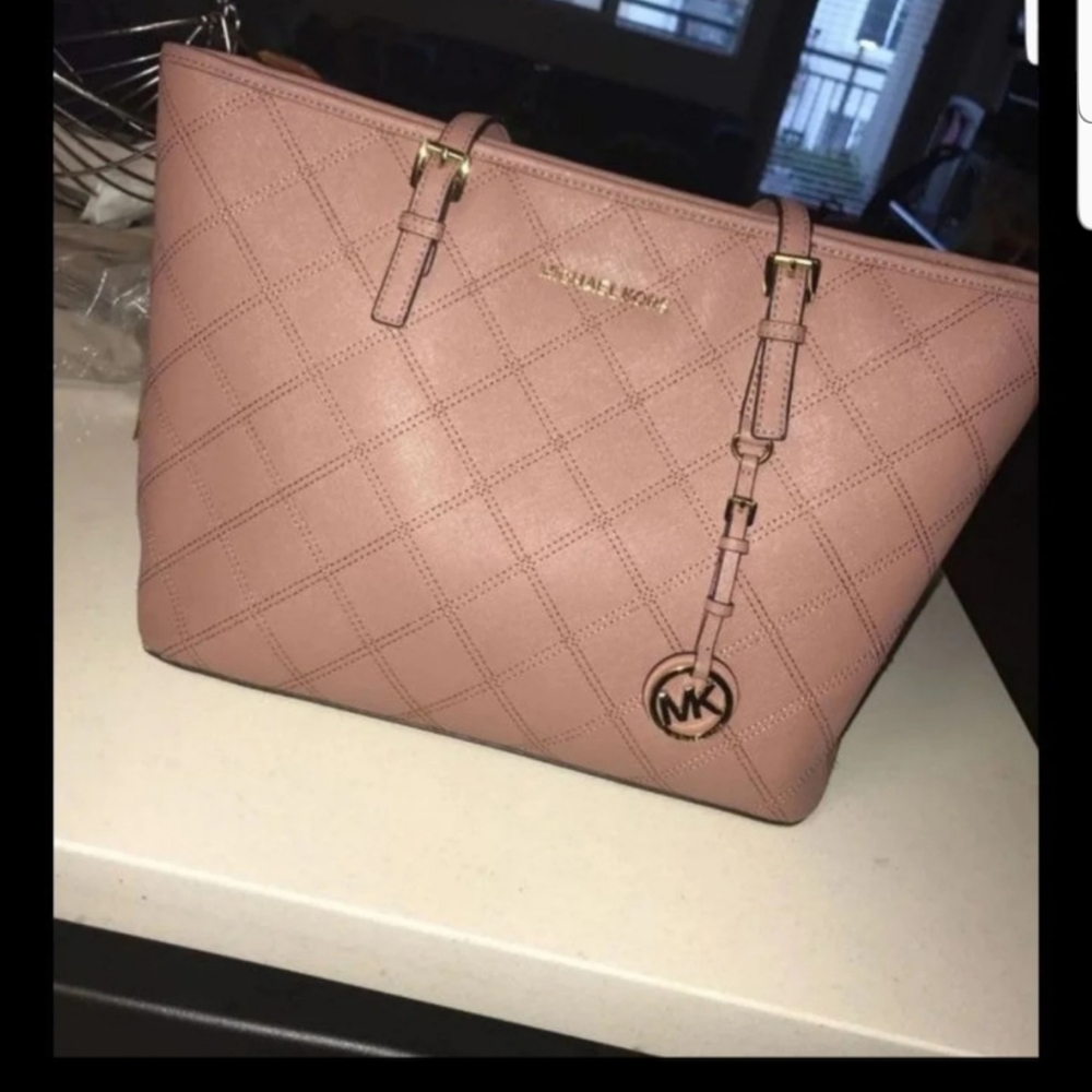 Michael kors dusty rose mauve pink tote